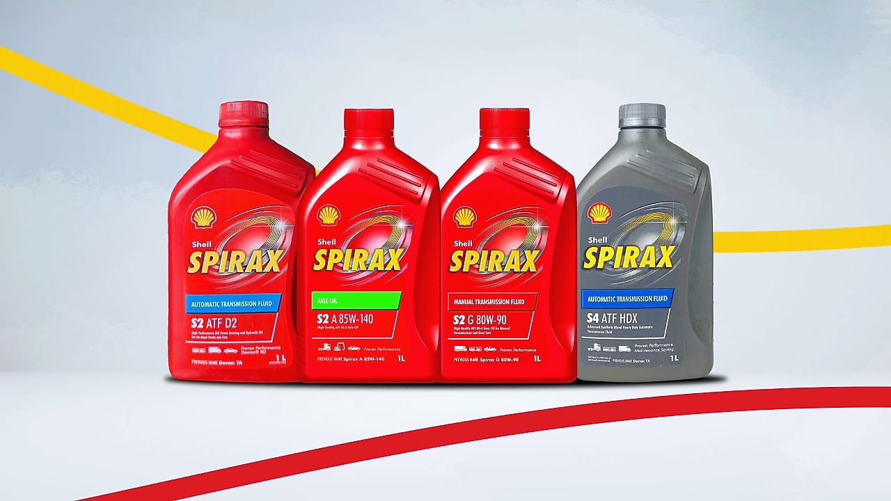 Les Huiles de transmission Shell Spirax S2 ATF D2, Shell Spirax S2G, Shell Spirax S2A 85W140, Shell Spirax S4 ATF HDX
