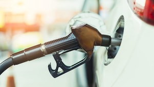 Petrol pump filling nozzles in gas stationur station