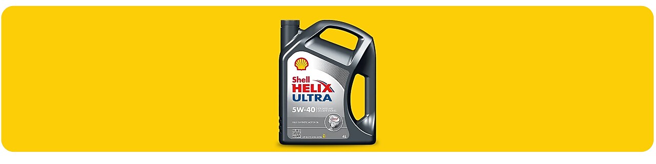 L’huile moteur multigrade 100% synthétique Shell Helix ultra éliminant la crasse de votre moteur