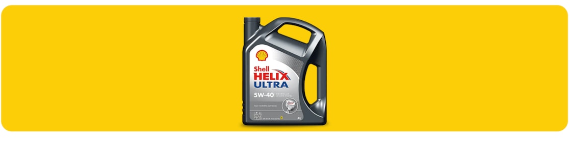 L’huile moteur multigrade 100% synthétique Shell Helix ultra éliminant la crasse de votre moteur