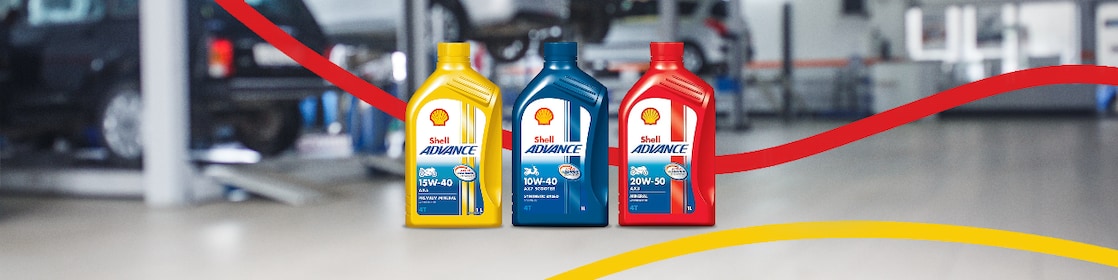 Huiles moteur moto Shell Advance 15W-40, 10W-40 et 20W-50 pour une protection et performance optimales