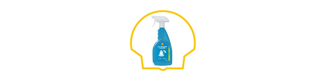 Nettoyant intérieur tout-en-un Shell en spray de 500 ml pour surfaces automobiles, efficace sur plastique, tissu et tableau de bord